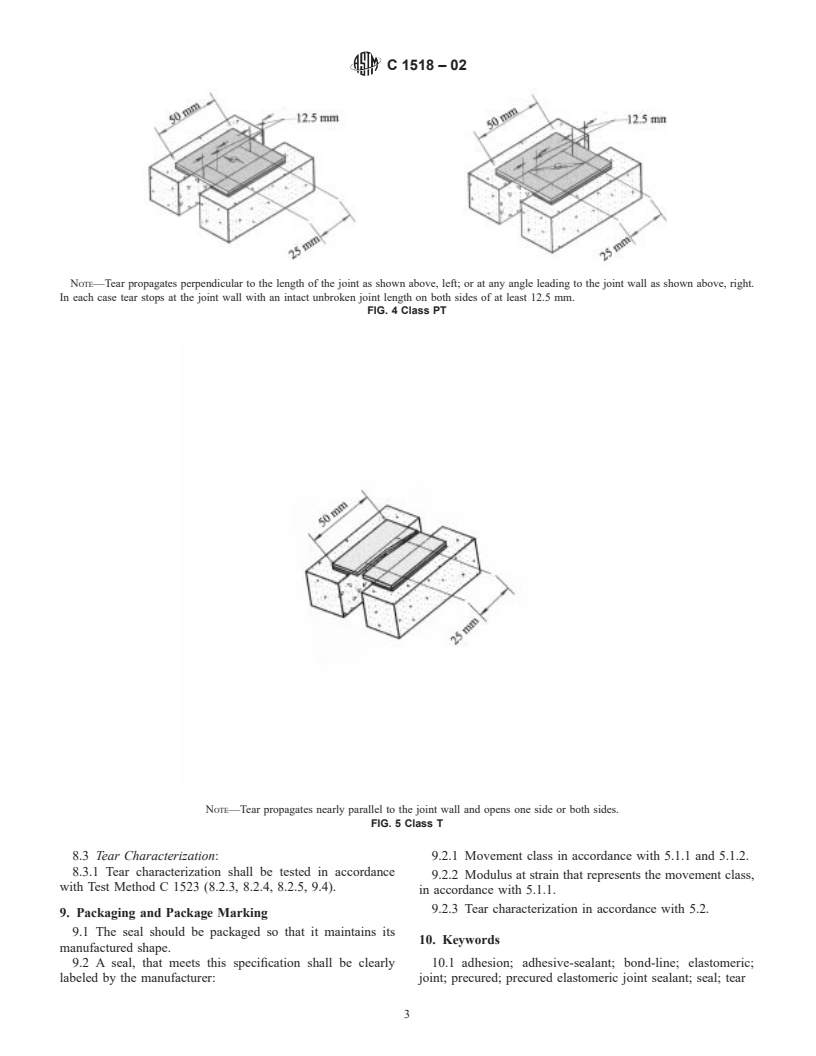 ASTM C1518-02 - Standard Specification for Precured Elastomeric Silicone Joint Sealants