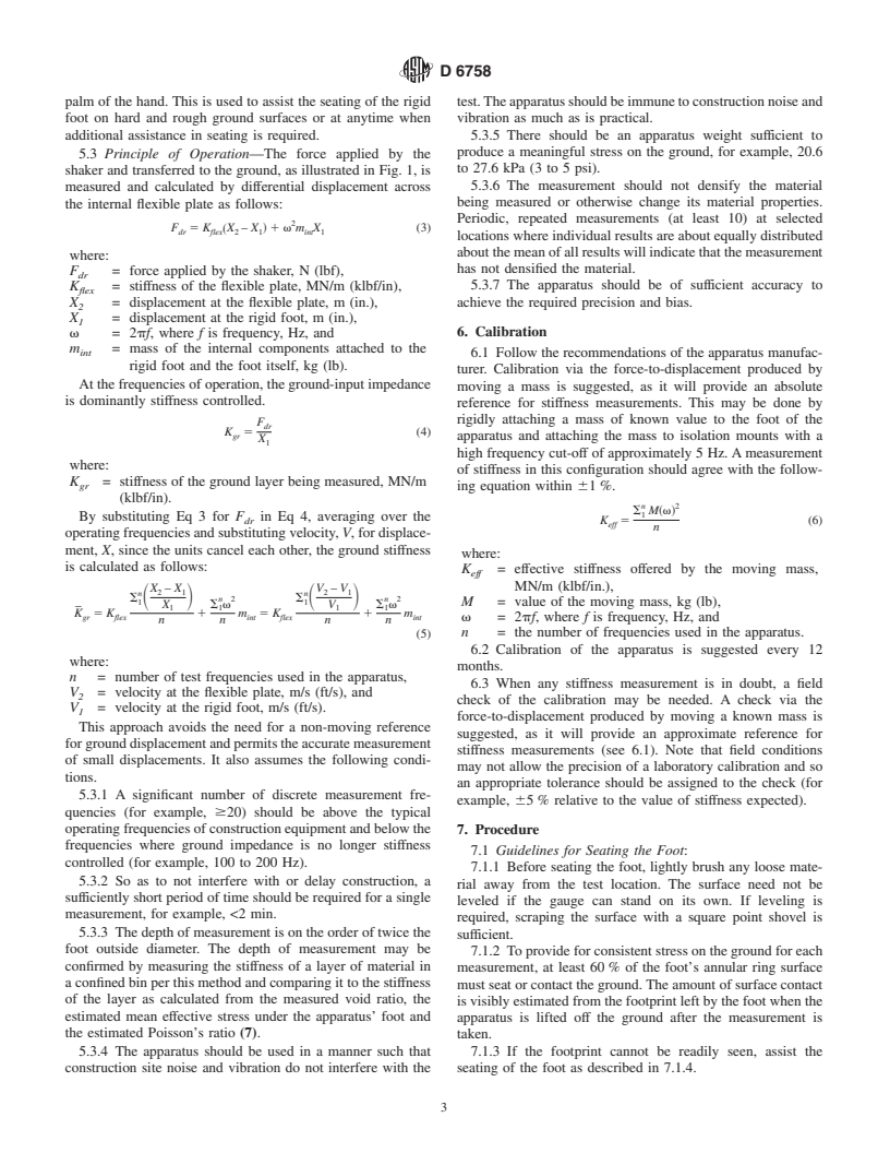 ASTM D6758-02 - Standard Test Method for Measuring Stiffness and Apparent Modulus of Soil and Soil-Aggregate In-Place by an Electro-Mechanical Method