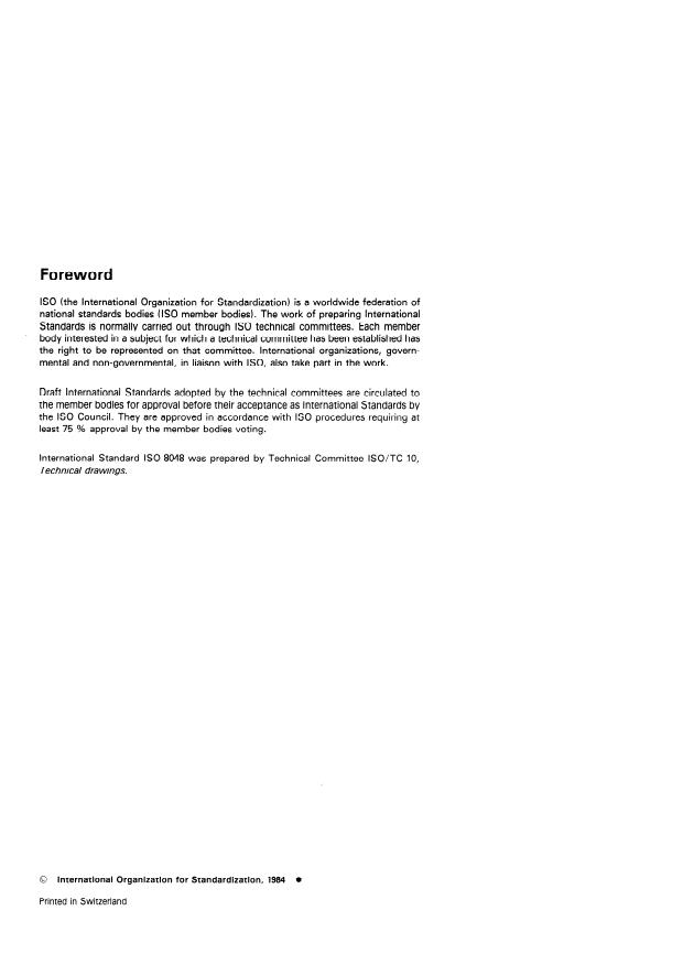 ISO 8048:1984 ISO 8048:1984 - Technical drawings -- Construction drawings -- Representation of views, sections and cuts - Page 2 preview