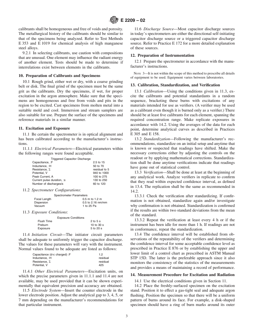 ASTM E2209-02 - Standard Test Method for Analysis of High Manganese Steel Using Atomic Emission Spectrometry