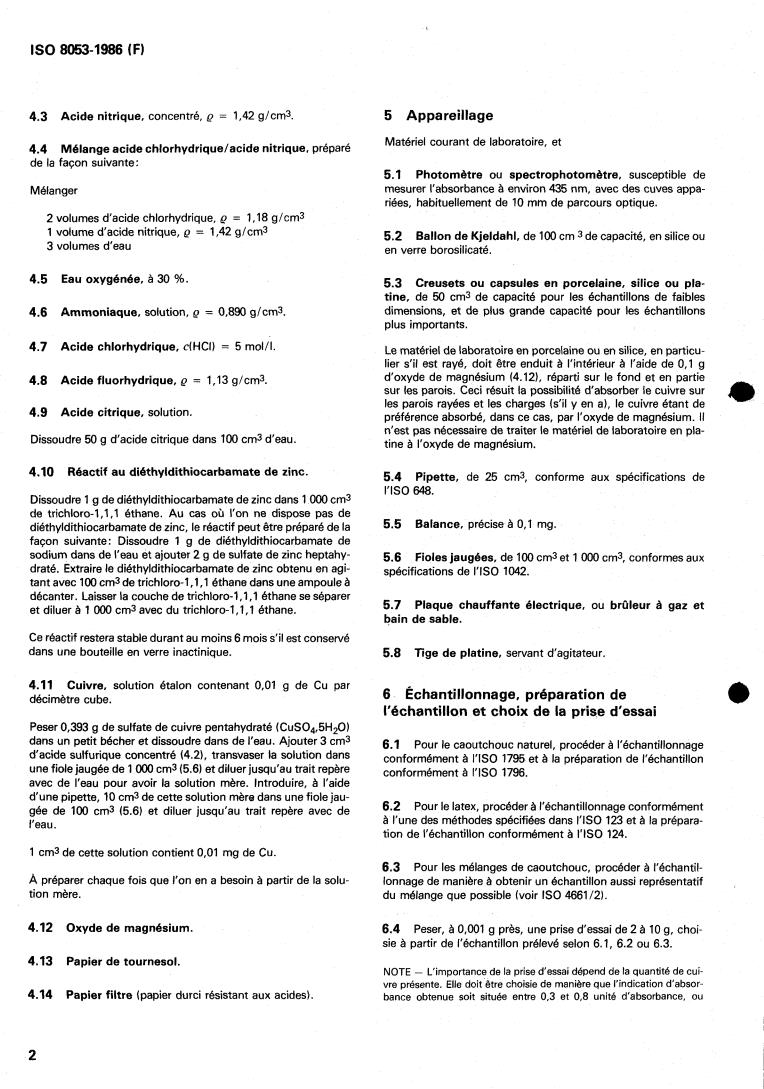 ISO 8053:1986 ISO 8053:1986 - Rubber and latex — Determination of copper content — Photometric method
Released:11/20/1986 - Page 4 preview