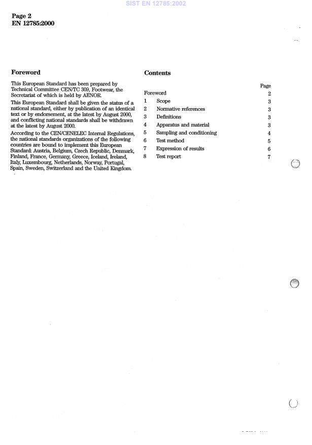 EN 12785:2000 EN 12785:2002 - Page 4 preview
