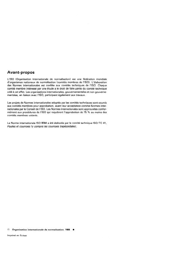 ISO 8094:1984 ISO 8094:1984 - Courroies transporteuses a câbles d'acier -- Essai d'adhérence du revetement a la couche de câbles - Page 2 preview