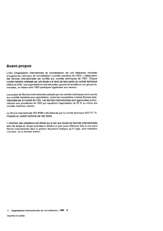 ISO 8108:1986 ISO 8108:1986 - Directives pour la mise en oeuvre des plaques ondulées et nervurées et de leurs accessoires en amiante-ciment pour couvertures - Page 2 preview