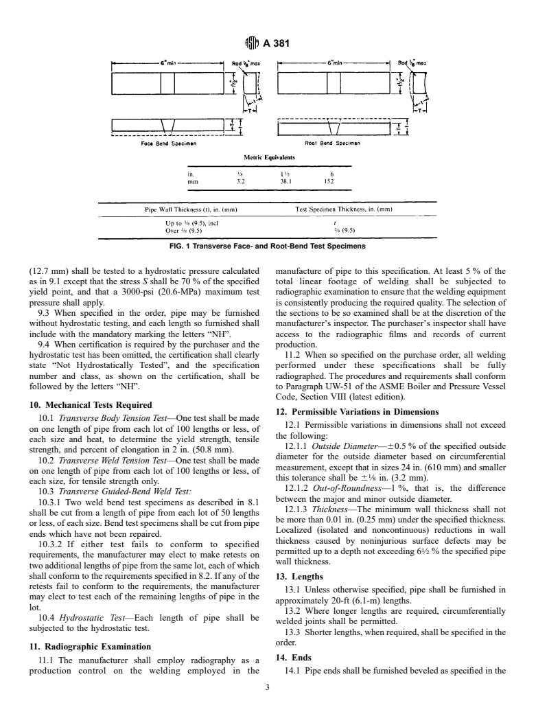 ASTM A381-96 - Standard Specification for Metal-Arc-Welded Steel Pipe for Use With High-Pressure Transmission Systems