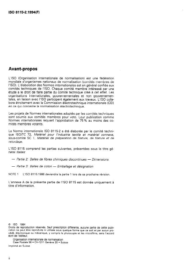 ISO 8115-2:1994 ISO 8115-2:1994 - Balles - Page 2 preview