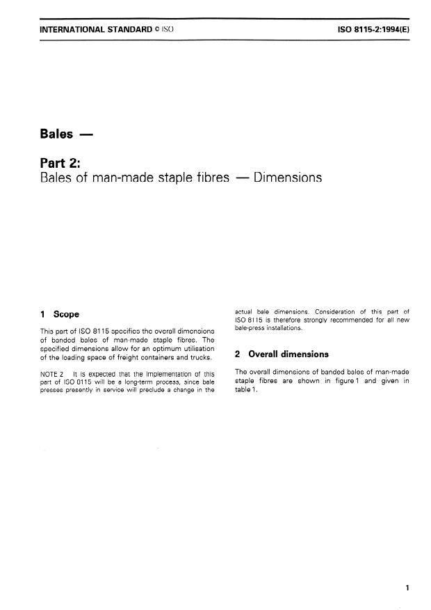 ISO 8115-2:1994 - Bales
