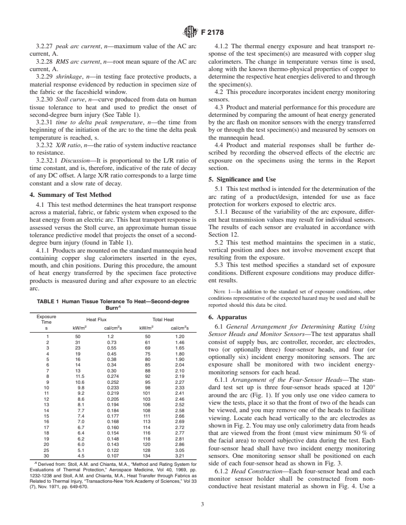 ASTM F2178-02 - Standard Test Method for Determining The Arc Rating Of Face Protective Products