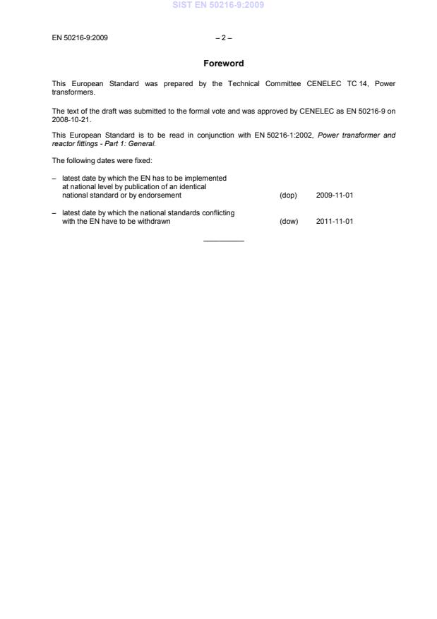 SIST EN 50216-9:2009 SIST EN 50216-9:2009 - Page 4 preview