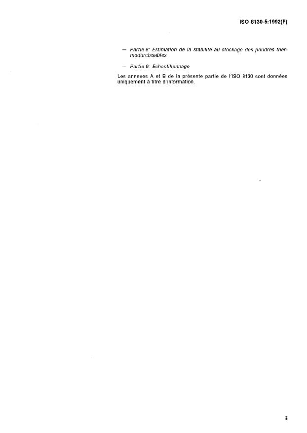 ISO 8130-5:1992 - Poudres pour revetement