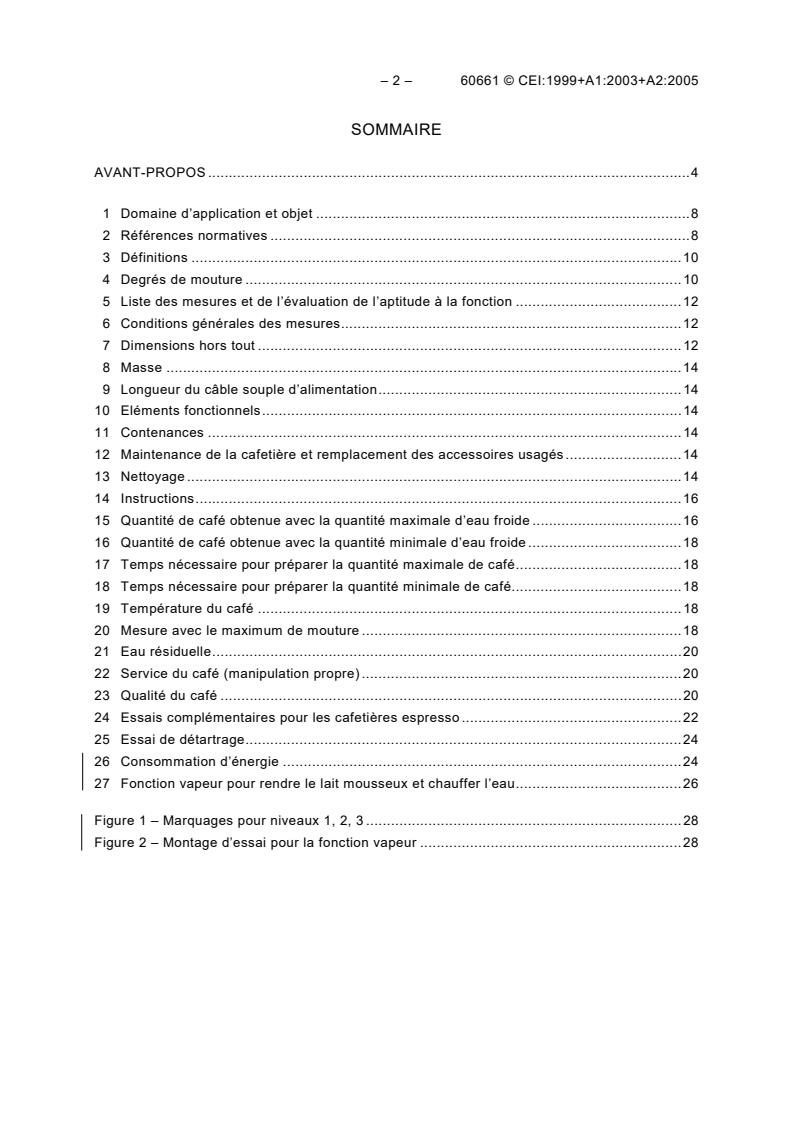 IEC 60661:1999+AMD1:2003+AMD2:2005 CSV IEC 60661:1999+AMD1:2003+AMD2:2005 CSV - Methods for measuring the performance of electric household coffee makers - Page 4 preview