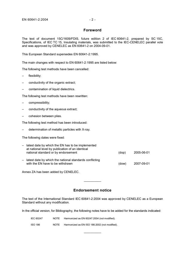 EN 60641-2:2004 EN 60641-2:2005 - Page 4 preview