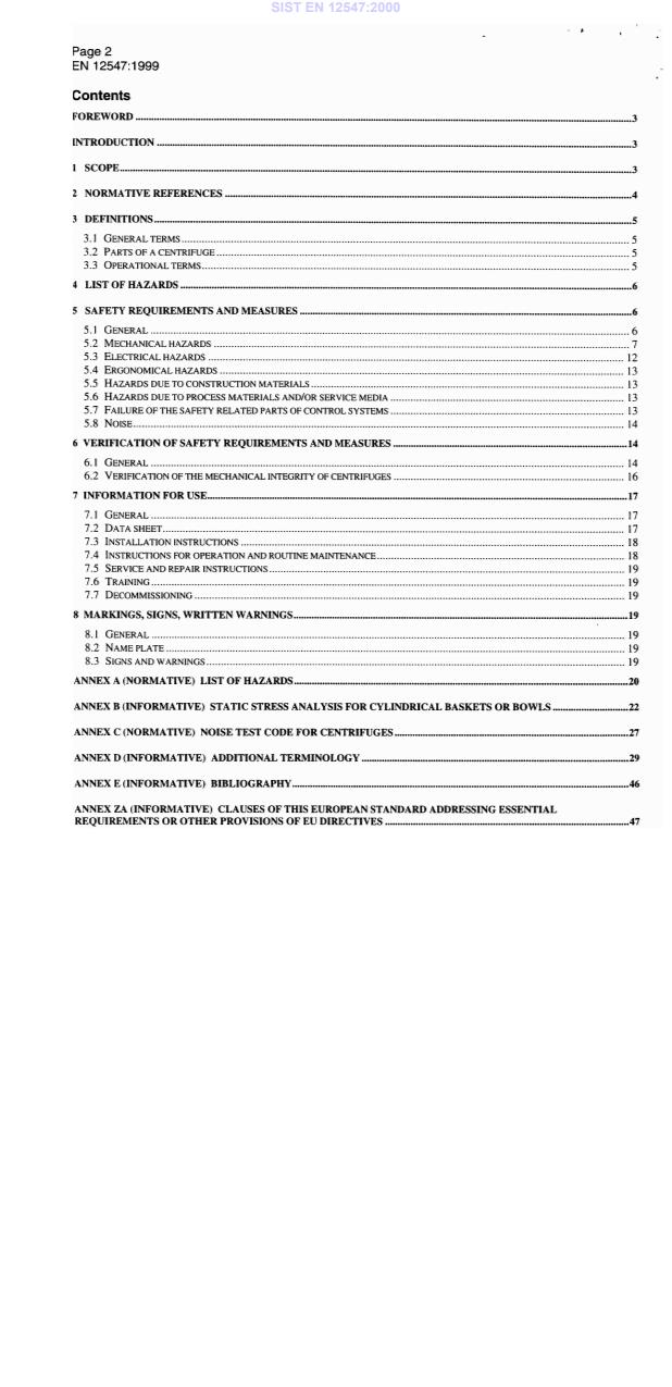 EN 12547:1999 EN 12547:2000 - Page 4 preview