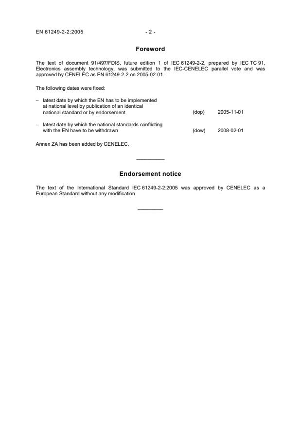 EN 61249-2-2:2005 EN 61249-2-2:2005 - Page 4 preview