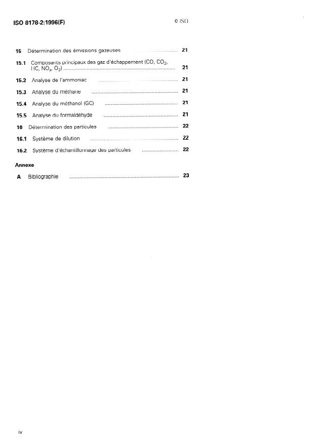 ISO 8178-2:1996 ISO 8178-2:1996 - Moteurs alternatifs a combustion interne -- Mesurage des émissions de gaz d'échappement - Page 4 preview