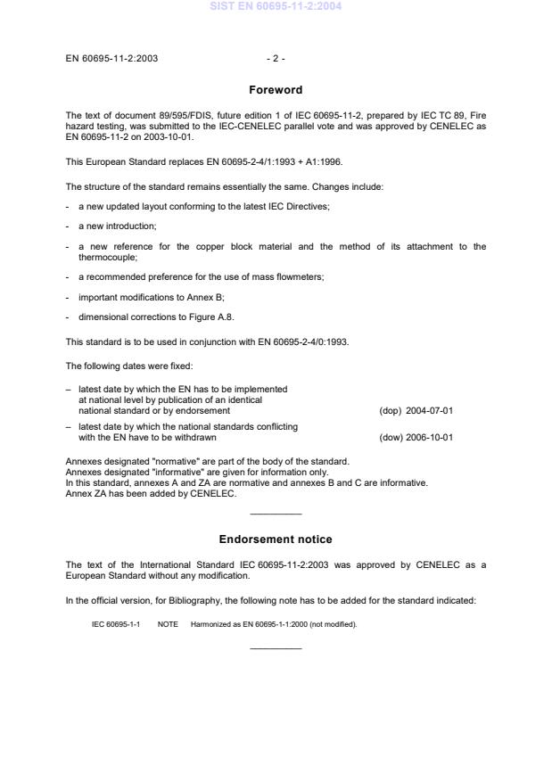 EN 60695-11-2:2003 EN 60695-11-2:2004 - Page 4 preview