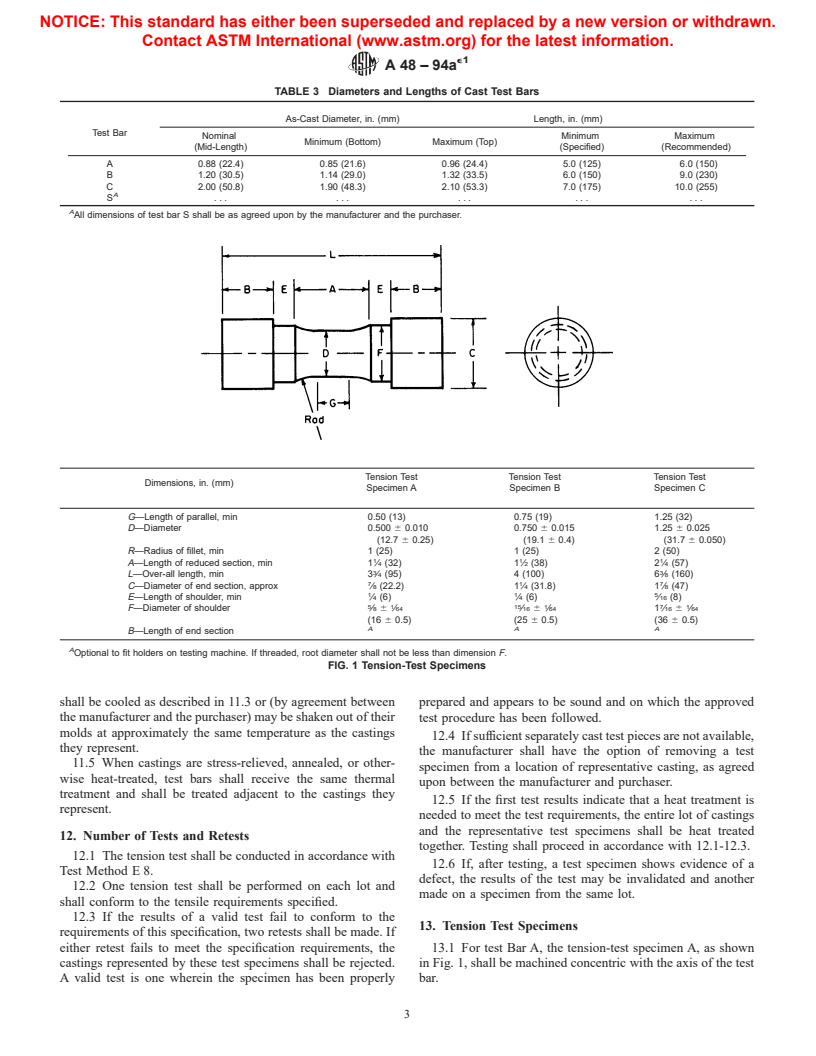 ASTM A48-94ae1 - Standard Specification for Gray Iron Castings