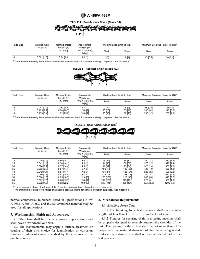 Astm A466a466m 98 Standard Specification For Weldless Chain 8821