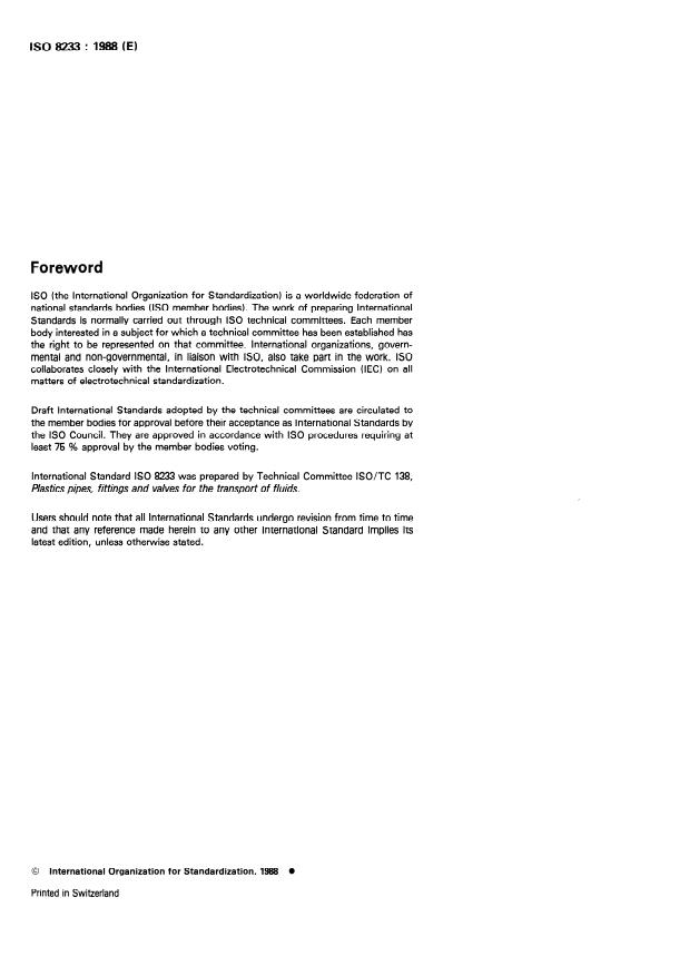 ISO 8233:1988 ISO 8233:1988 - Thermoplastics valves -- Torque -- Test method - Page 2 preview