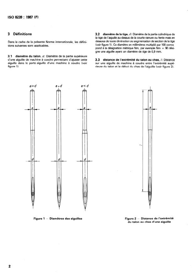 ISO 8239:1987 ISO 8239:1987 - Aiguilles de machines a coudre -- Cotes d'ajustement -- Tolérances et combinaisons - Page 4 preview