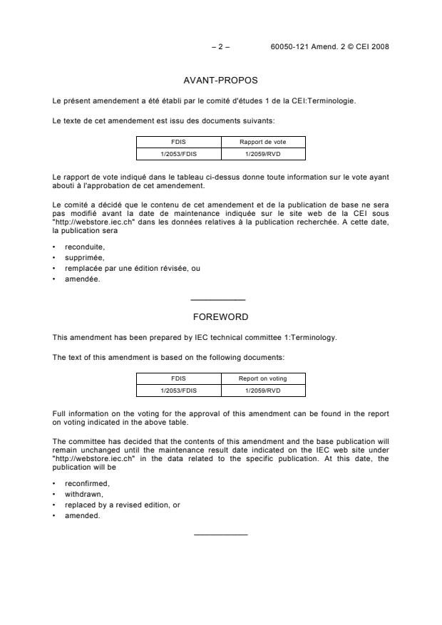IEC 60050-121:1998/AMD2:2008 IEC 60050-121:1998/AMD2:2008 - Amendment 2 - International Electrotechnical Vocabulary (IEV) - Part 121: Electromagnetism - Page 4 preview