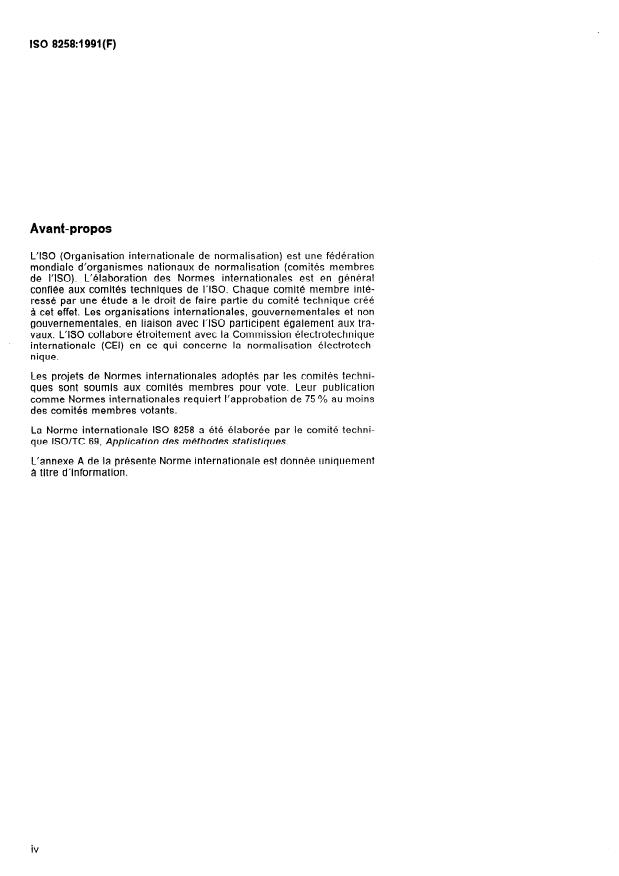 ISO 8258:1991 ISO 8258:1991 - Cartes de contrôle de Shewhart - Page 4 preview