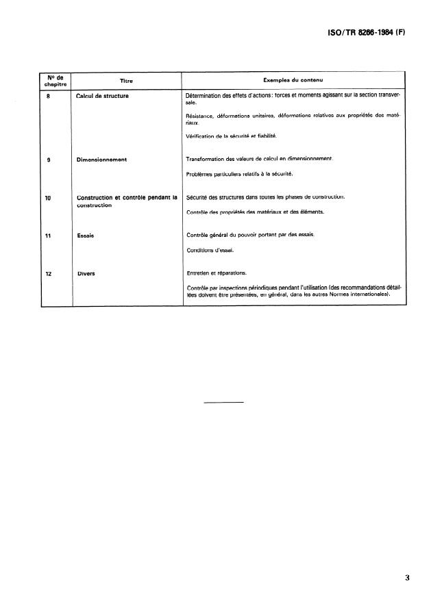 ISO/TR 8266:1984 - Directives pour la présentation des Normes internationales traitant des bases du calcul des constructions