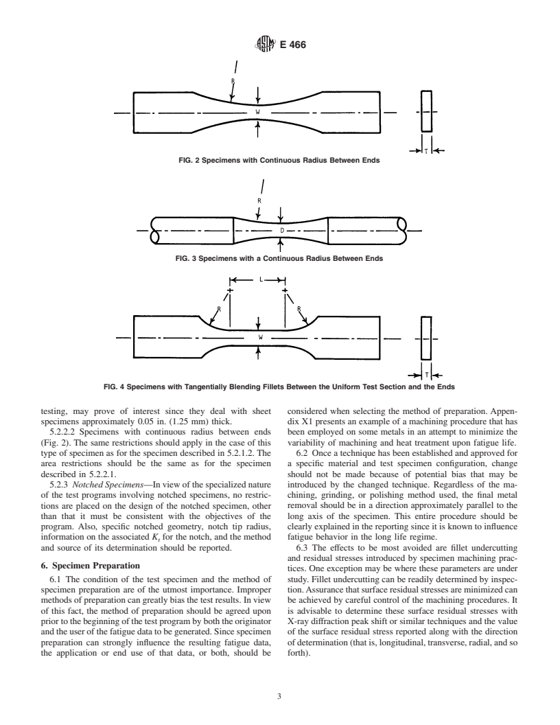 ASTM E466-96(2002)e1 - Standard Practice for Conducting Force Controlled Constant Amplitude Axial Fatigue Tests of Metallic Materials