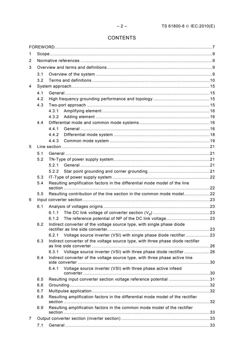 IEC TS 61800-8:2010 IEC TS 61800-8:2010 - Adjustable speed electrical power drive systems - Part 8: Specification of voltage on the power interface - Page 4 preview