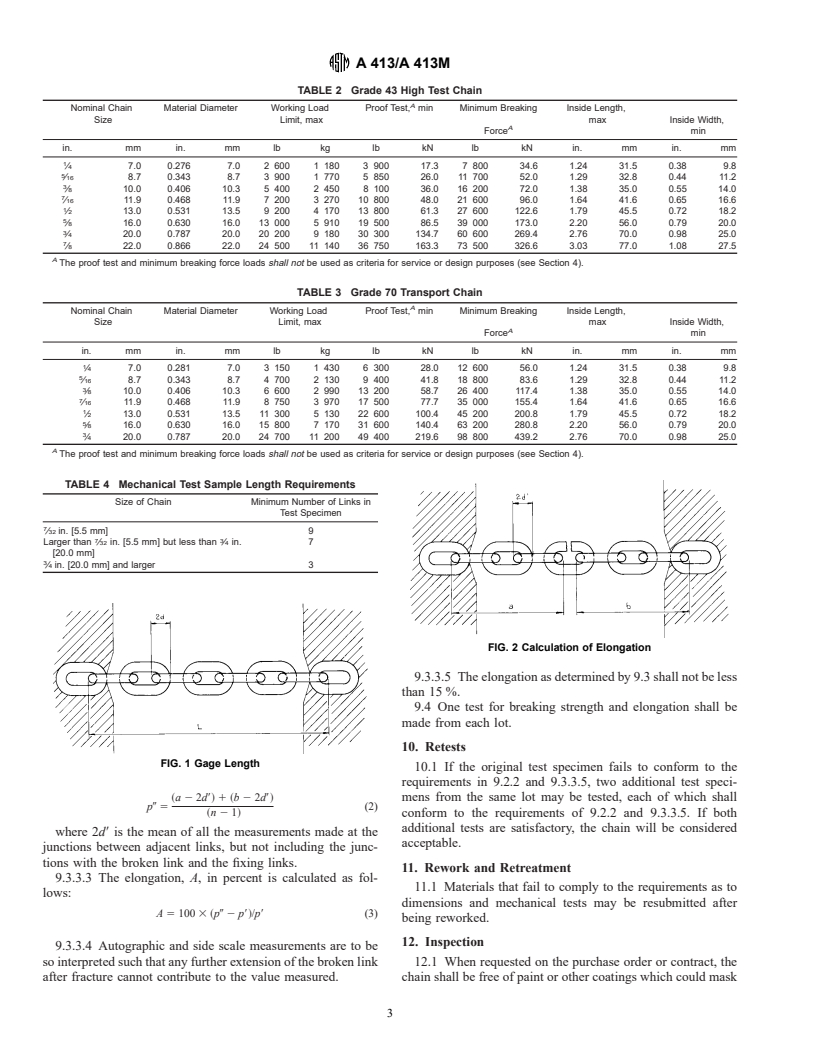 ASTM A413/A413M-00 - Standard Specification for Carbon Steel Chain