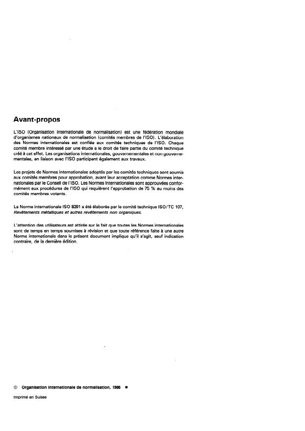 ISO 8291:1986 ISO 8291:1986 - Émaux vitrifiés -- Méthode d'essai des propriétés autonettoyantes - Page 2 preview