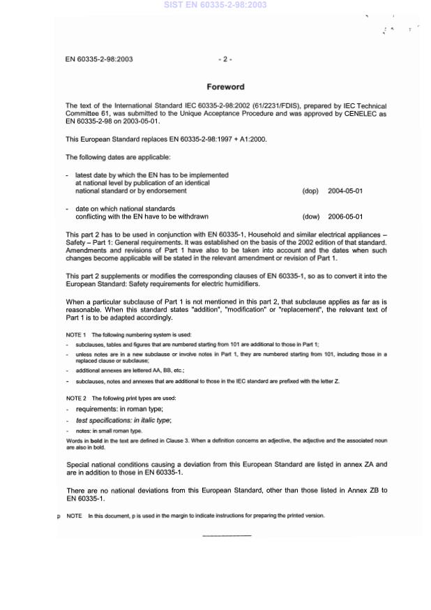 EN 60335-2-98:2003 EN 60335-2-98:2003 - Page 4 preview