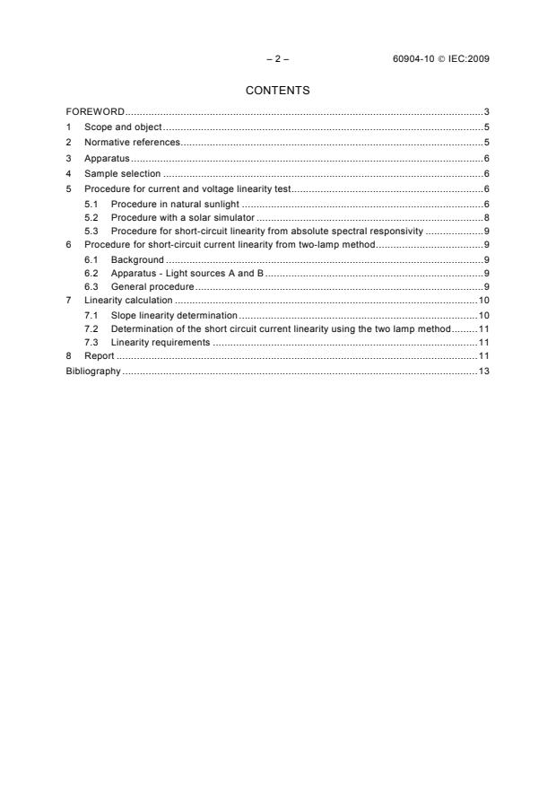 IEC 60904-10:2009 IEC 60904-10:2009 - Photovoltaic devices - Part 10: Methods of linearity measurement - Page 4 preview