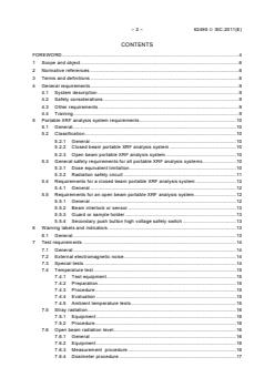 IEC 62495:2011 IEC 62495:2011 - Nuclear instrumentation - Portable X-ray fluorescence analysis equipment utilizing a miniature X-ray tube - Page 4 preview