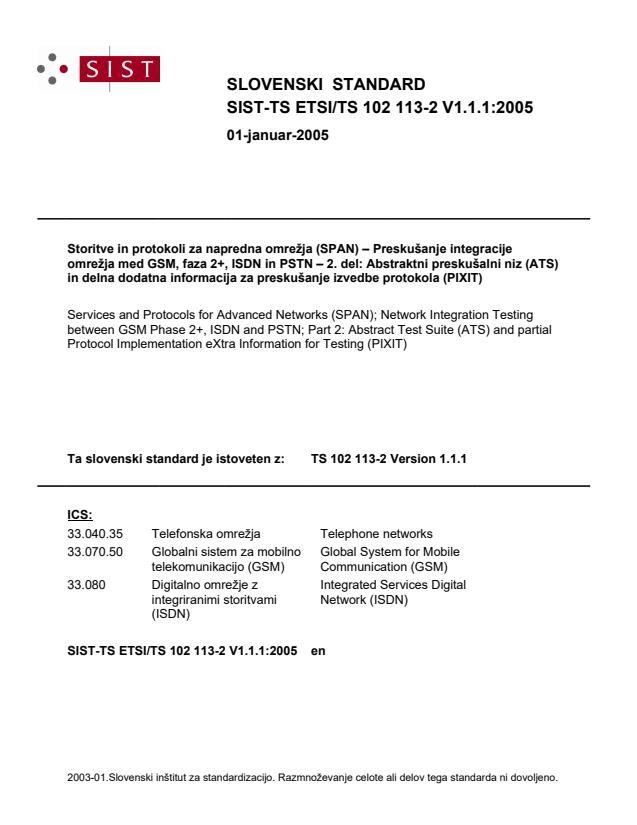 TS ETSI/TS 102 113-2 V1.1.1:2005