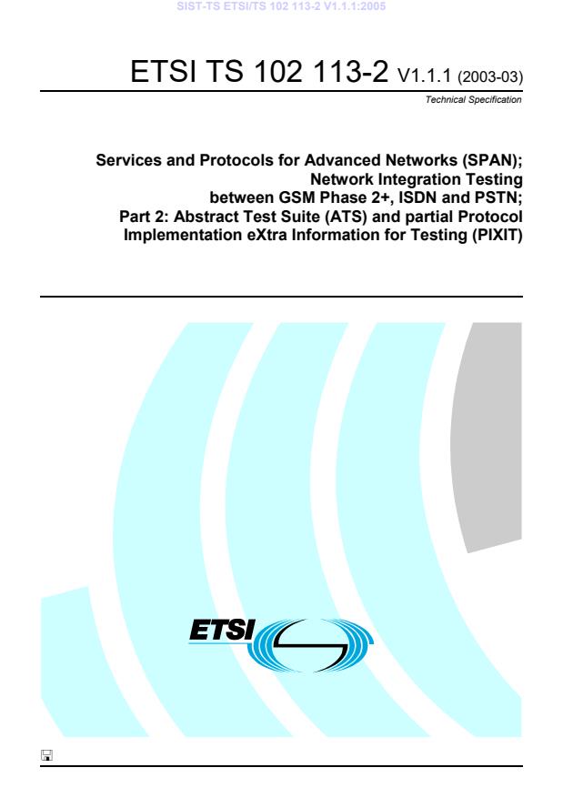 TS ETSI/TS 102 113-2 V1.1.1:2005