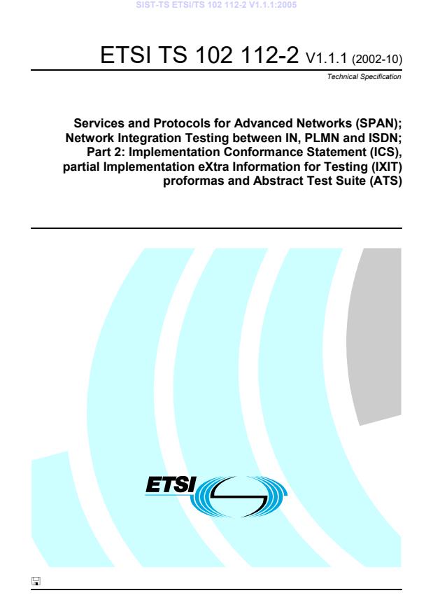TS ETSI/TS 102 112-2 V1.1.1:2005