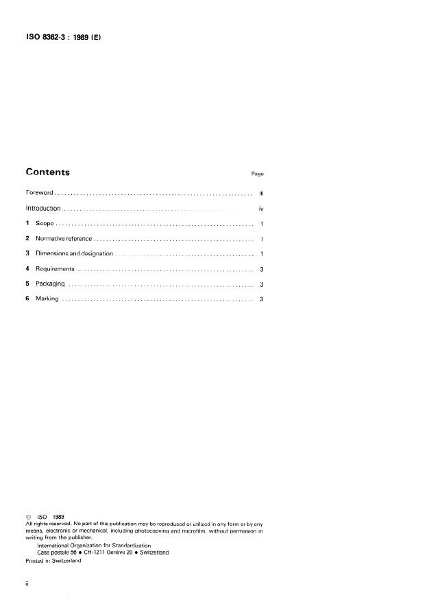 ISO 8362-3:1989 ISO 8362-3:1989 - Injection containers for injectables and accessories - Page 2 preview