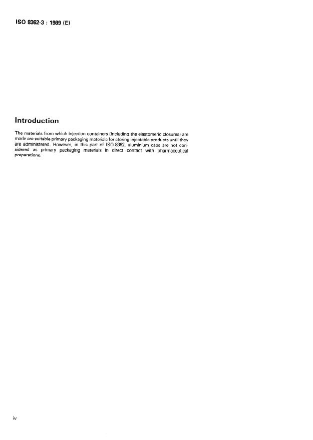 ISO 8362-3:1989 ISO 8362-3:1989 - Injection containers for injectables and accessories - Page 4 preview