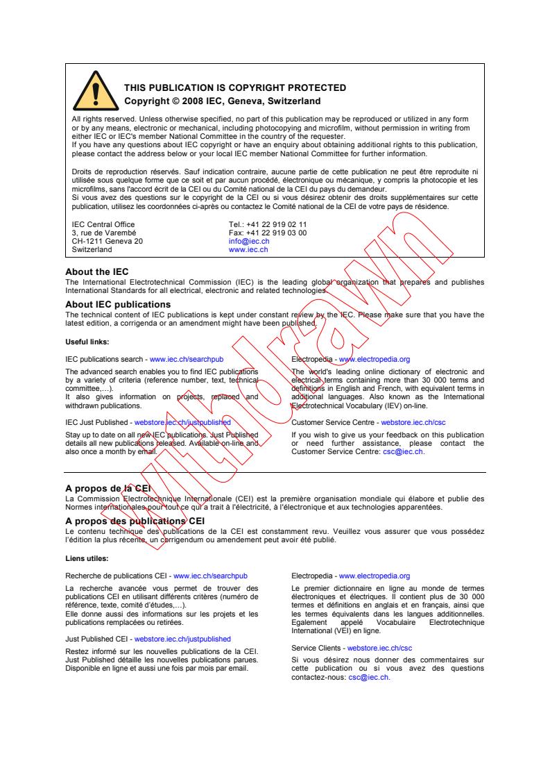 IEC 60794-2-30:2008 IEC 60794-2-30:2008 - Optical fibre cables - Part 2-30: Indoor cables - Family specification for ribbon cables
Released:10/8/2008 - Page 2 preview