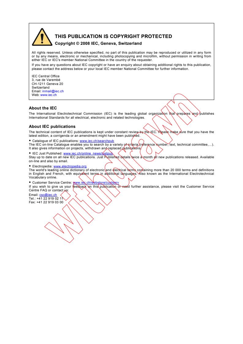 IEC 60794-2-30:2008 IEC 60794-2-30:2008 - Optical fibre cables - Part 2-30: Indoor cables - Family specification for ribbon cables
Released:10/8/2008 - Page 2 preview