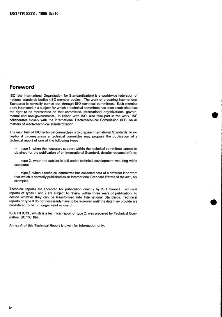 ISO/TR 8373:1988 ISO/TR 8373:1988 - Page 4 preview