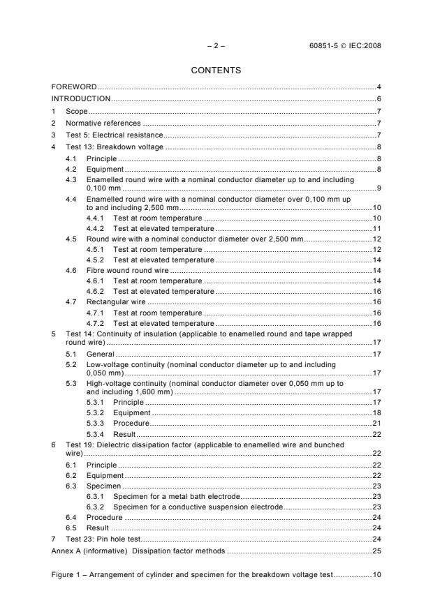 IEC 60851-5:2008 IEC 60851-5:2008 - Winding wires - Test methods - Part 5: Electrical properties - Page 4 preview