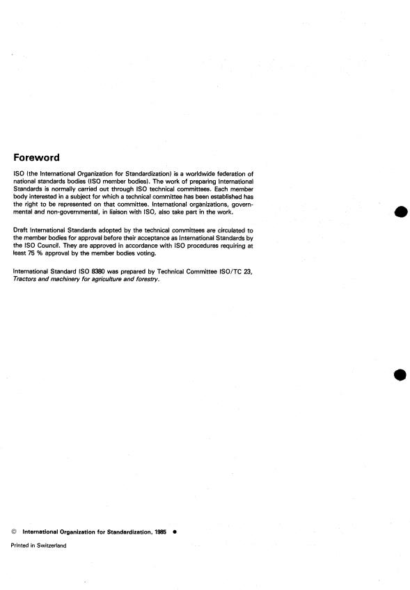 ISO 8380:1985 ISO 8380:1985 - Forestry machinery -- Portable brush-saws -- Circular saw-blade guard -- Strength - Page 2 preview