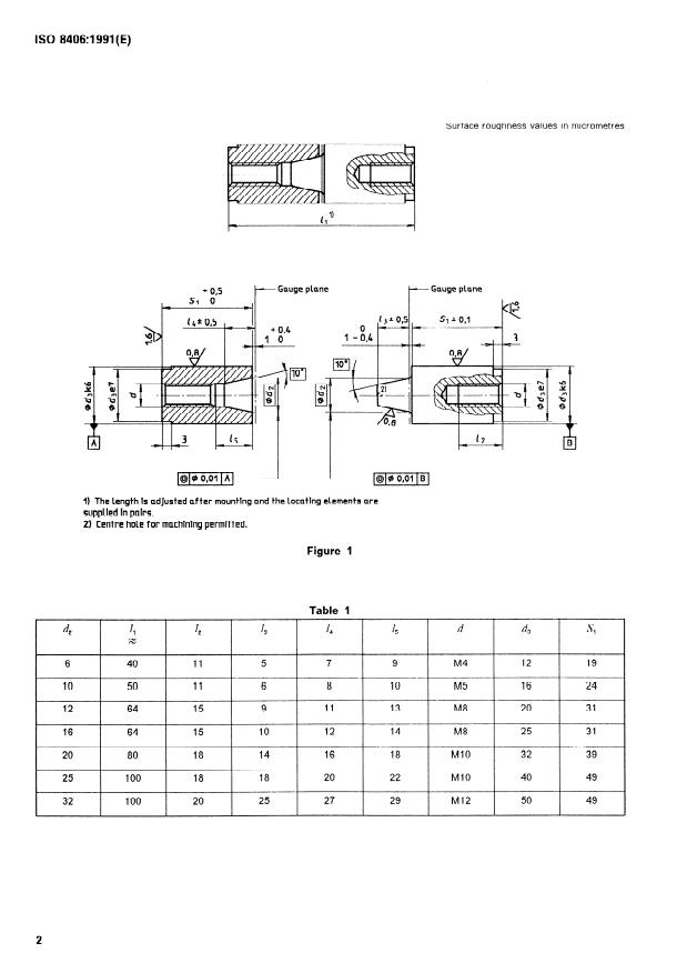 ISO 8406:1991 ISO 8406:1991 - Mould bases -- Locating elements - Page 4 preview