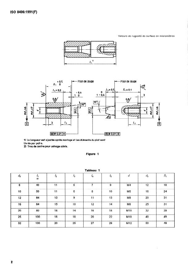 ISO 8406:1991 ISO 8406:1991 - Éléments de moules -- Plots de centrage - Page 4 preview