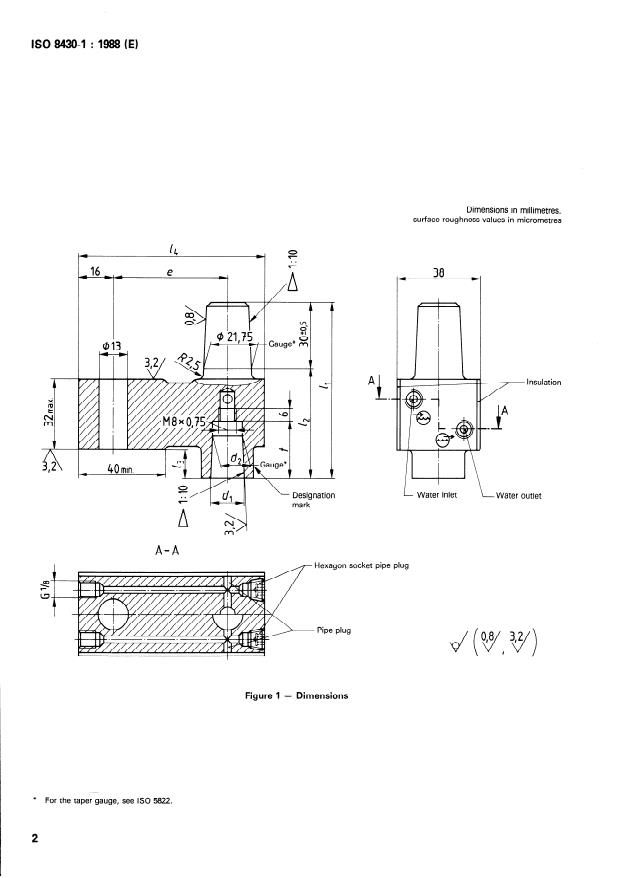 ISO 8430-1:1988 ISO 8430-1:1988 - Resistance spot welding -- Electrode holders - Page 4 preview