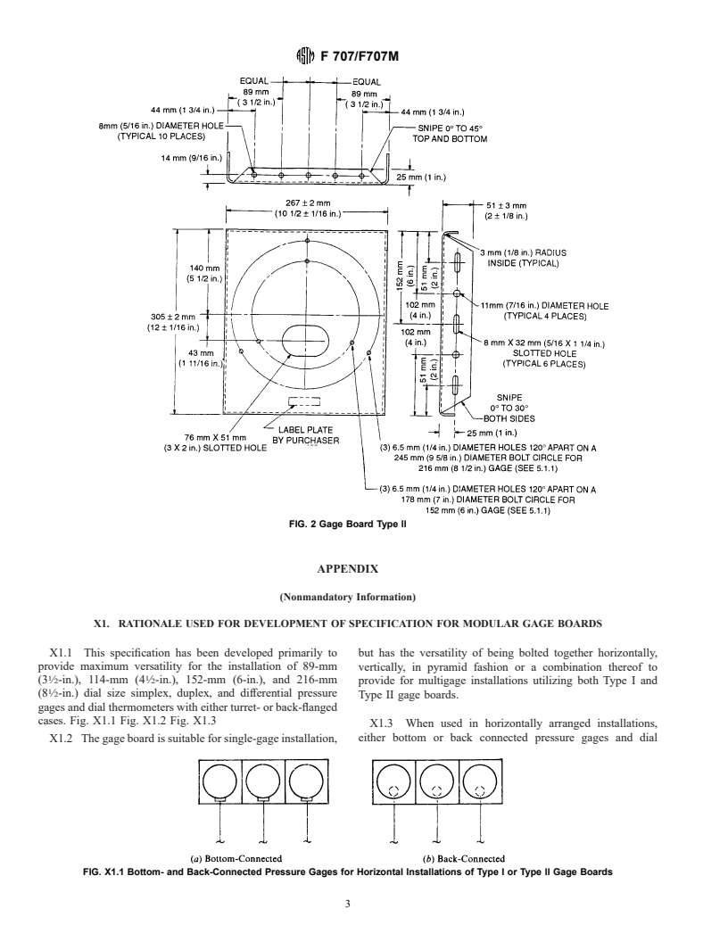 ASTM F707/F707M-94 - Standard Specification for Modular Gage Boards