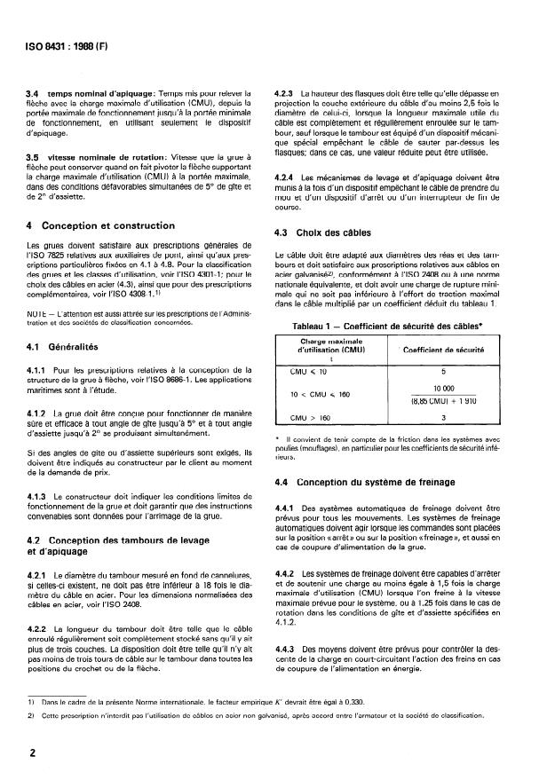 ISO 8431:1988 ISO 8431:1988 - Construction navale -- Grues a fleche fixe -- Type de bord pour manutention de marchandises diverses - Page 4 preview