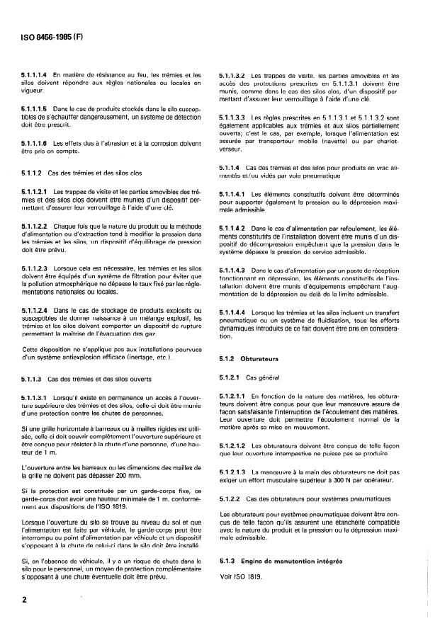 ISO 8456:1985 ISO 8456:1985 - Equipements de stockage de produits en vrac -- Code de sécurité - Page 4 preview